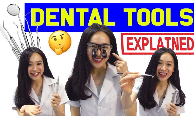 girls with dental tools