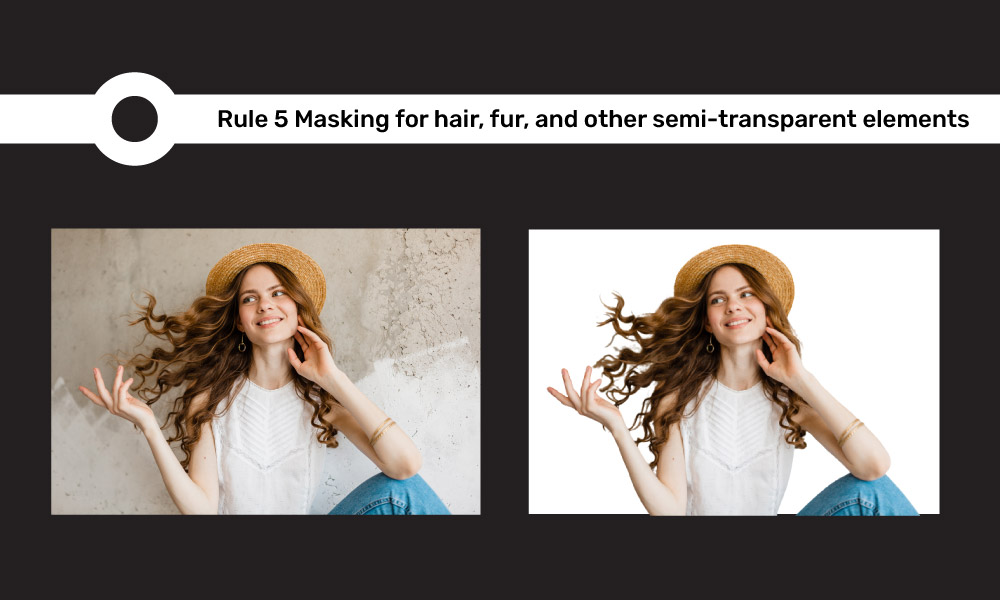 Masking for hair, fur, and other semi-transparent elements: